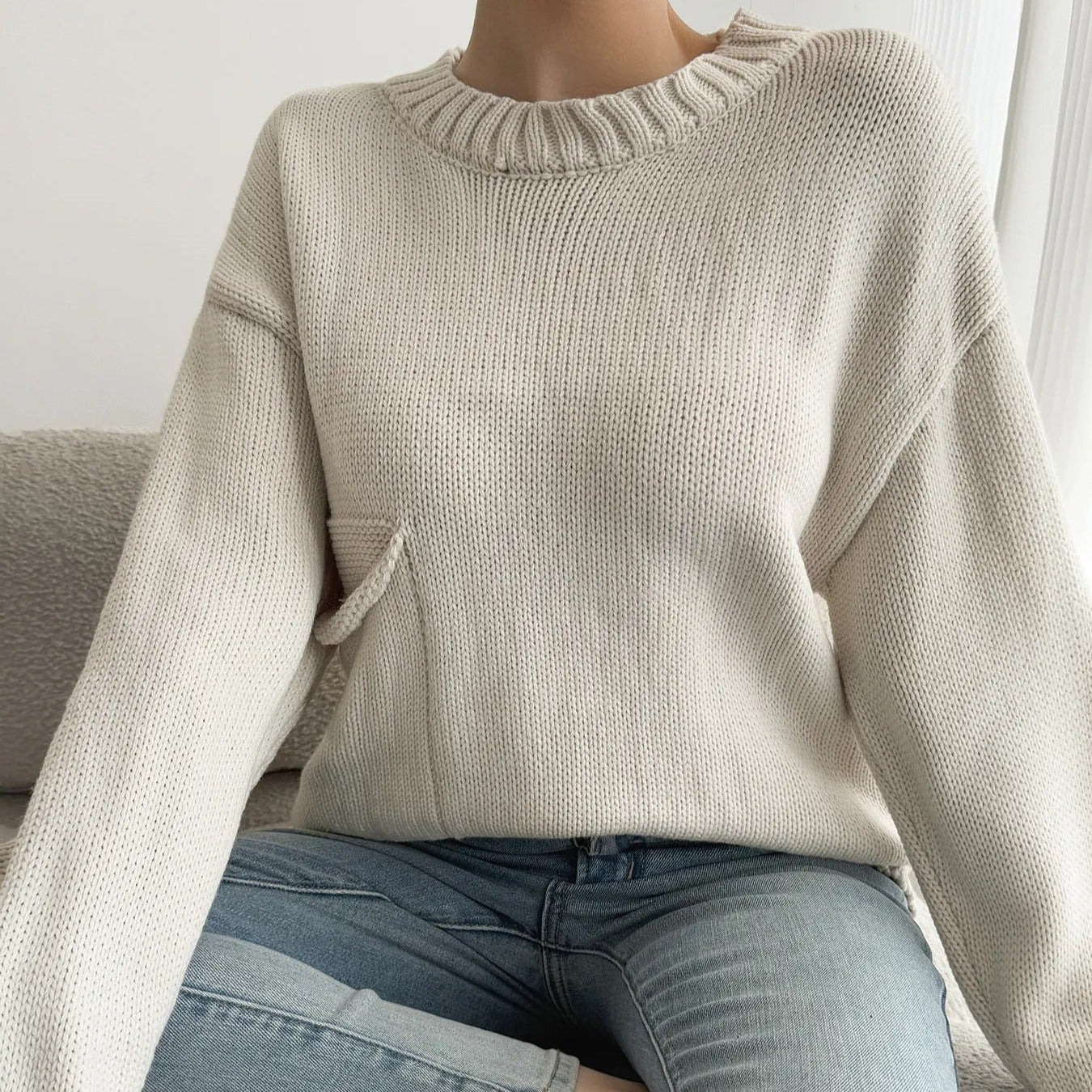 Jersey de punto oversize para mujer - Pereira