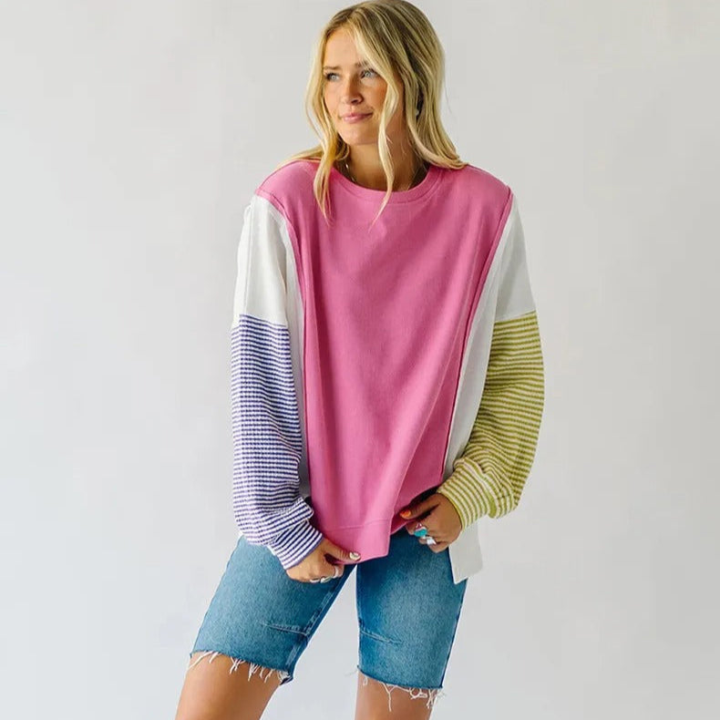 Sudadera casual de manga larga multicolor – Maelis