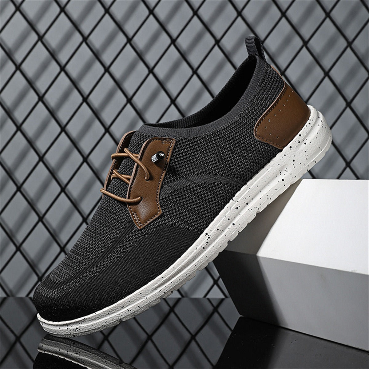 Zapatillas deportivas para hombre tejido transpirable con detalles sintéticos - Henrik