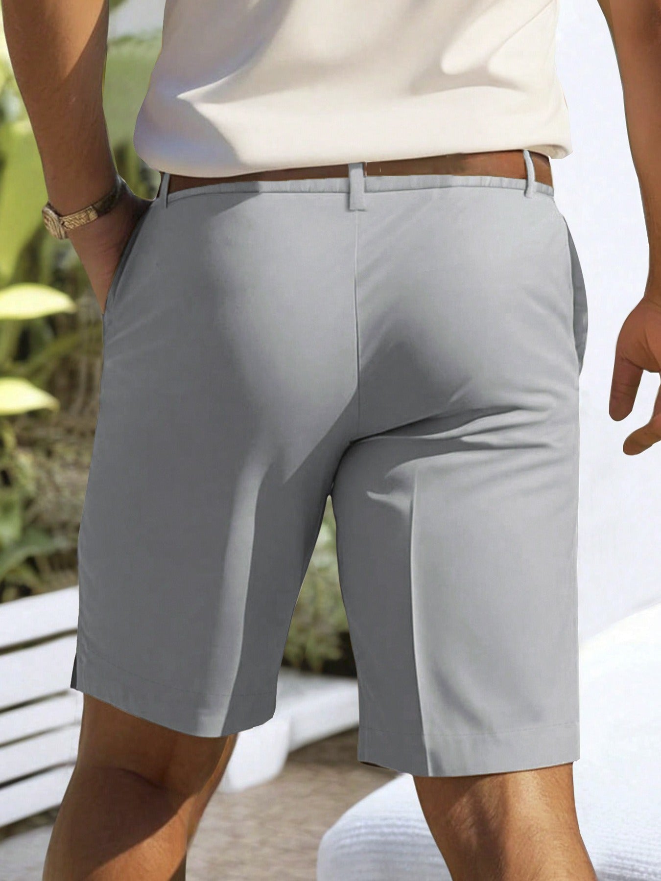 Bermuda hombre sarga corte recto estilo casual - Di Marco