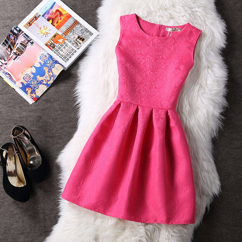Vestido de fiesta sin mangas con vuelo - Celinne