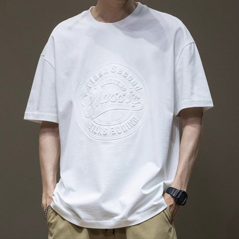 Camiseta para hombre de algodón diseño grabado oversize - Daichi