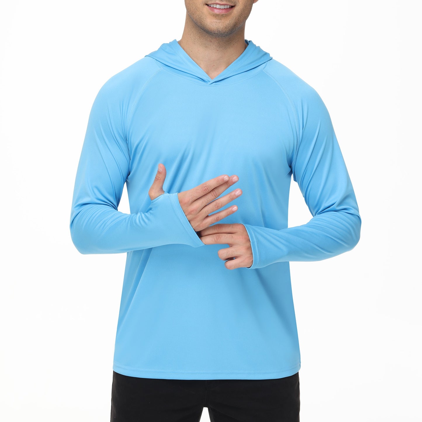 Camiseta hombre manga larga capucha - Drogus
