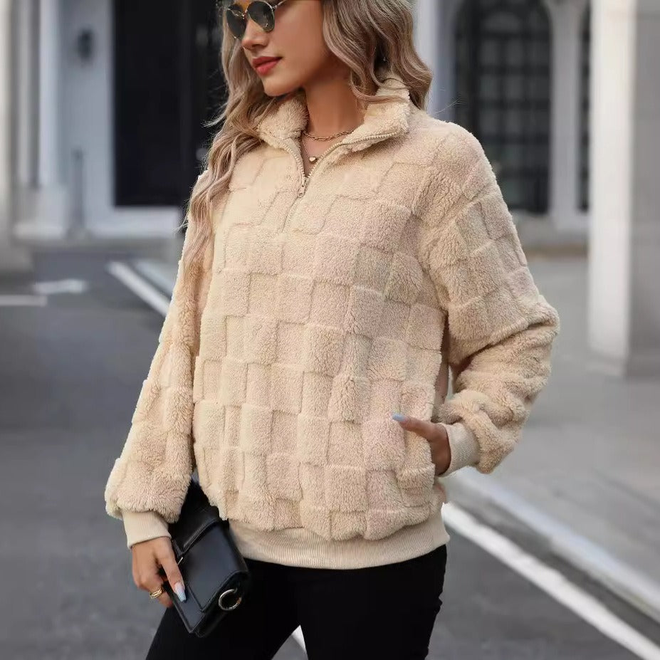 Sudadera polar de cuello alto con cremallera - Noémie