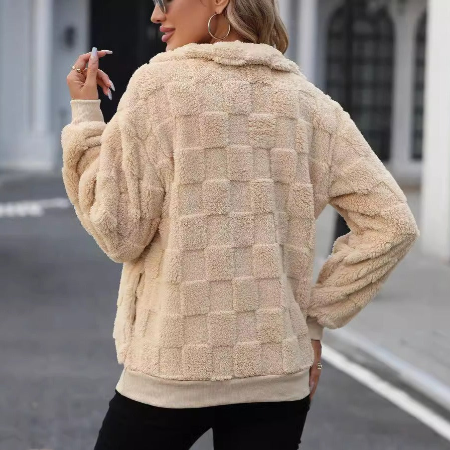 Sudadera polar de cuello alto con cremallera - Noémie