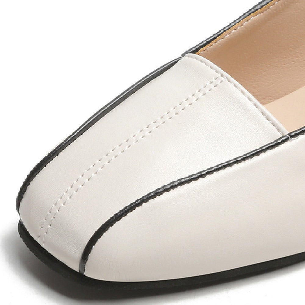 Zapatos de Tacón Bajo Mujer Diseño Minimalista - Céleste
