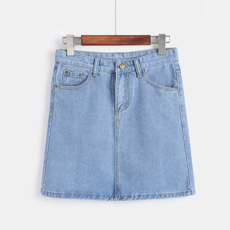 Falda corta denim para mujer - Auria