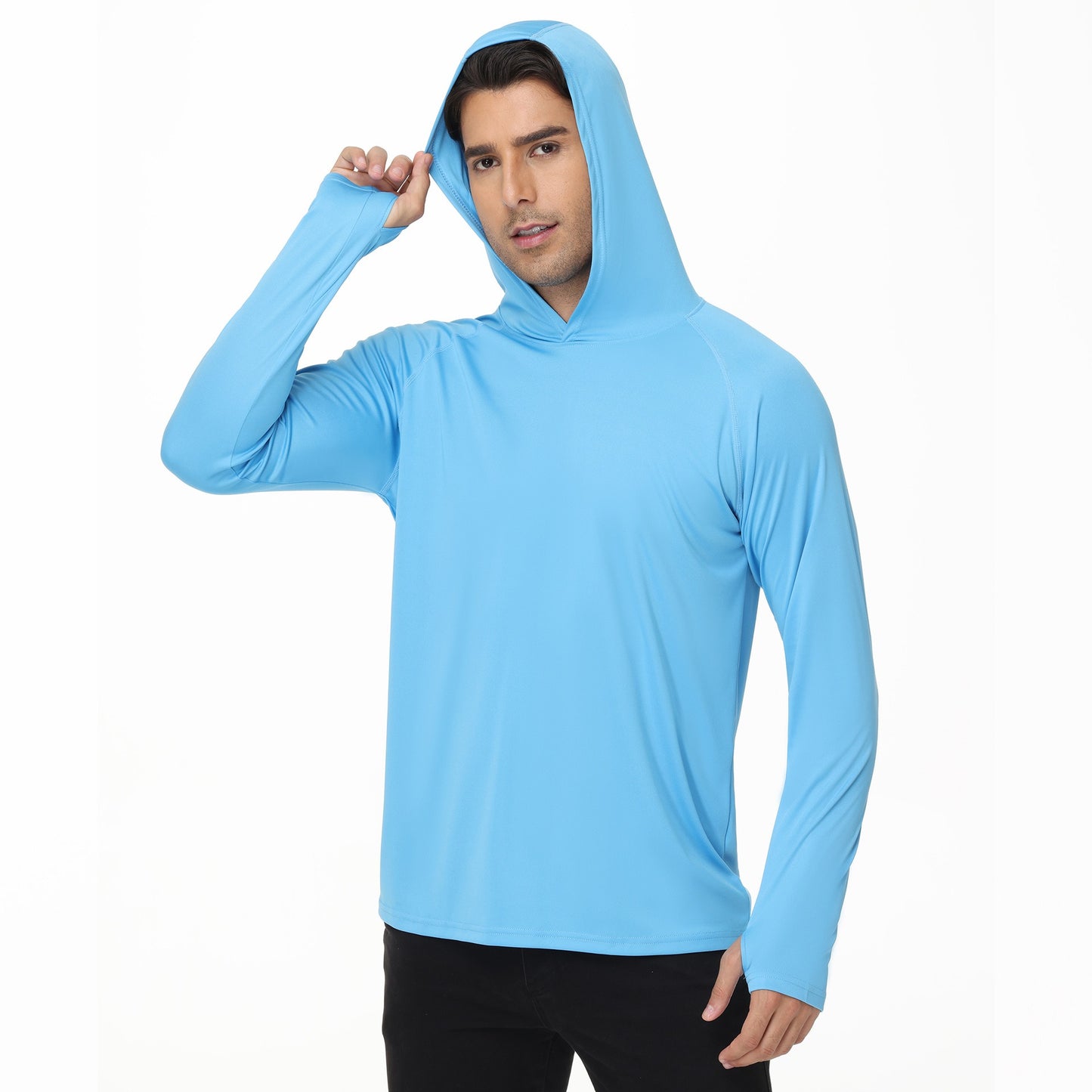 Camiseta hombre manga larga capucha - Drogus