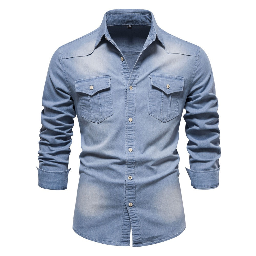 Camisa vaquera manga larga para hombre - Derek