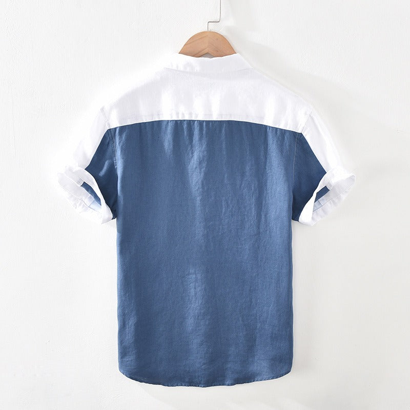 Camisa para hombre de manga corta algodón bloques de color - Sjoerd
