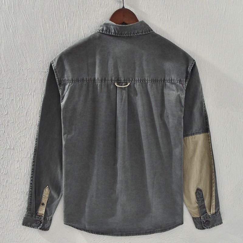 Sobrecamisa hombre bolsillos bicolor algodón casual - Yaren