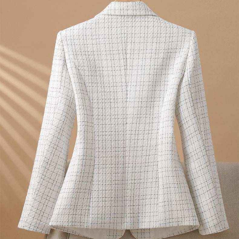 Blazer de Mujer Entallado con Patrón de Cuadros - Melissa