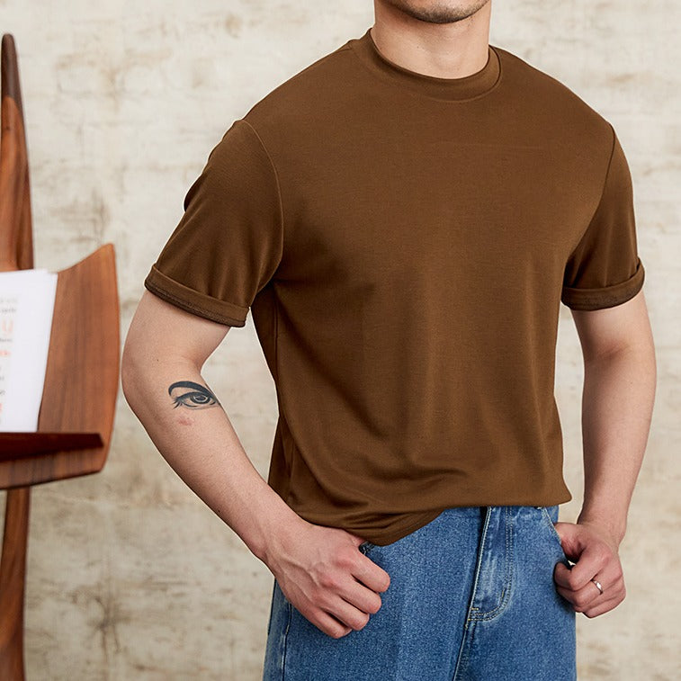 Camiseta para hombre tejido suave elástico corte clásico - Elías