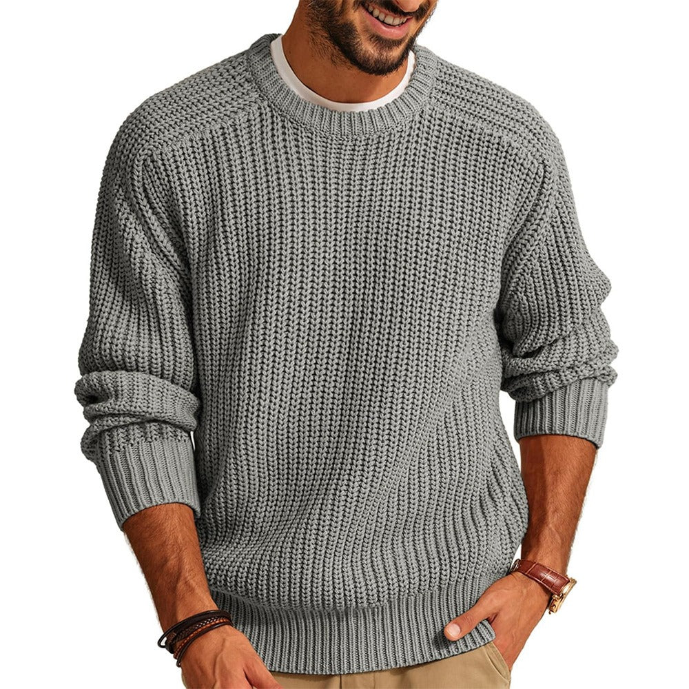 Jersey hombre punto grueso cuello redondo - Levik