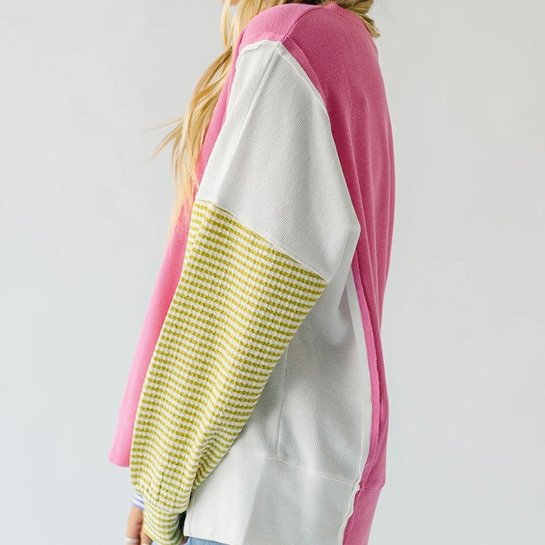 Sudadera casual de manga larga multicolor – Maelis