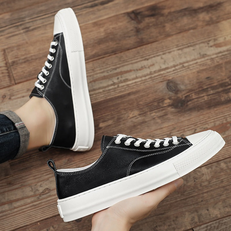 Zapatillas para hombre de cuero sintético punta blanca estilo urbano - Yago