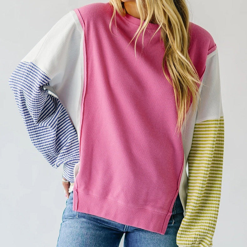 Sudadera casual de manga larga multicolor – Maelis