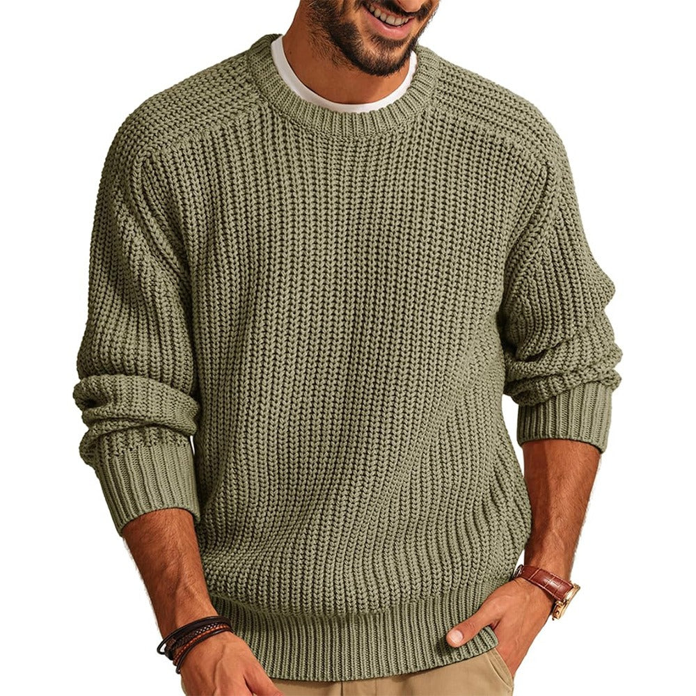 Jersey hombre punto grueso cuello redondo - Levik