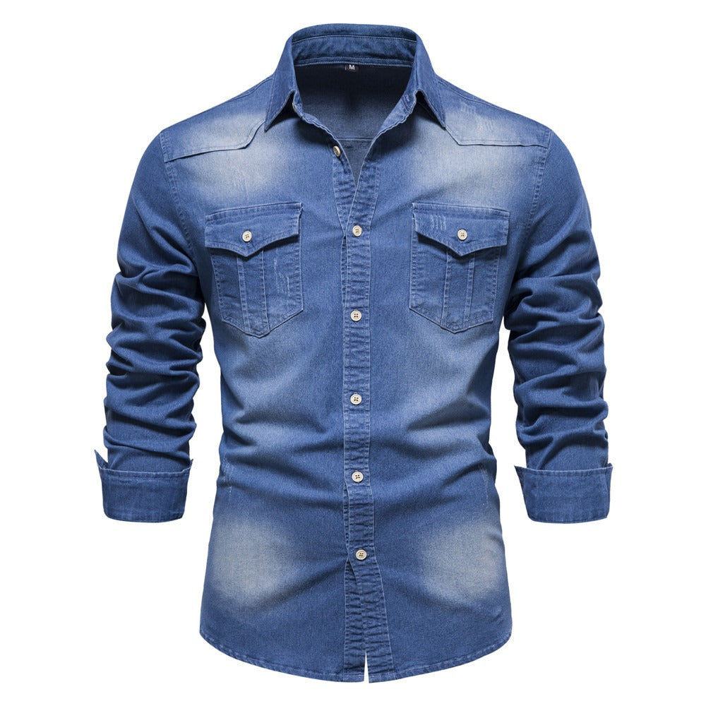 Camisa vaquera manga larga para hombre - Derek