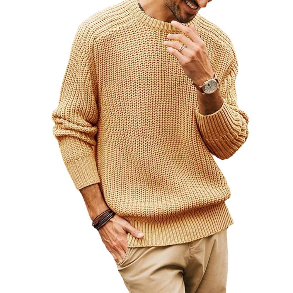 Jersey hombre punto grueso cuello redondo - Levik