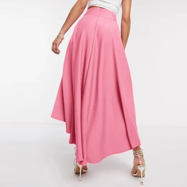 Falda para mujer asimétrica elegante con vuelo y cintura alta - Tamara