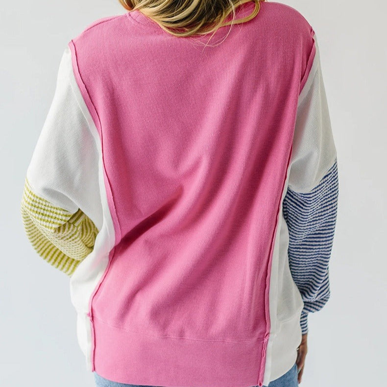Sudadera casual de manga larga multicolor – Maelis
