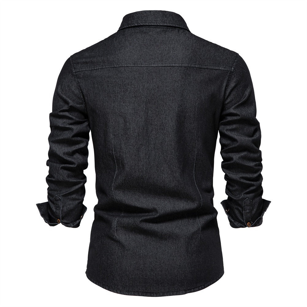 Camisa vaquera manga larga para hombre - Derek