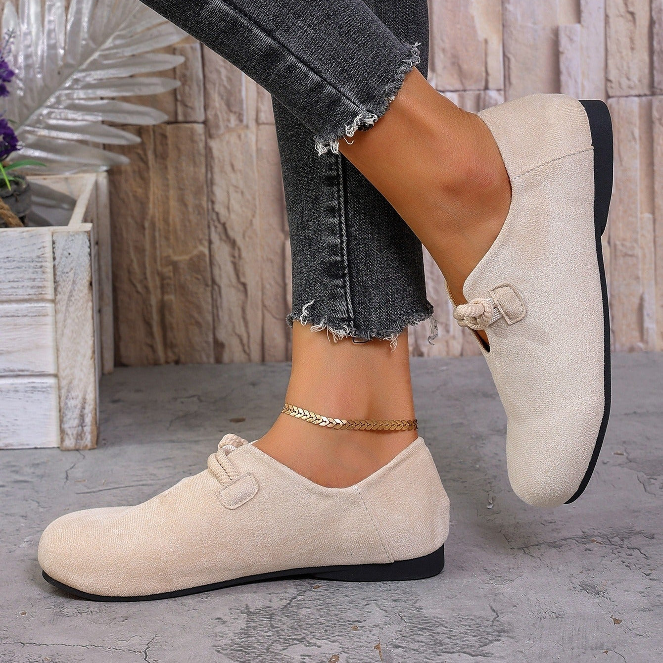 Zapatos planos mujer ante con diseño minimalista - Miriam