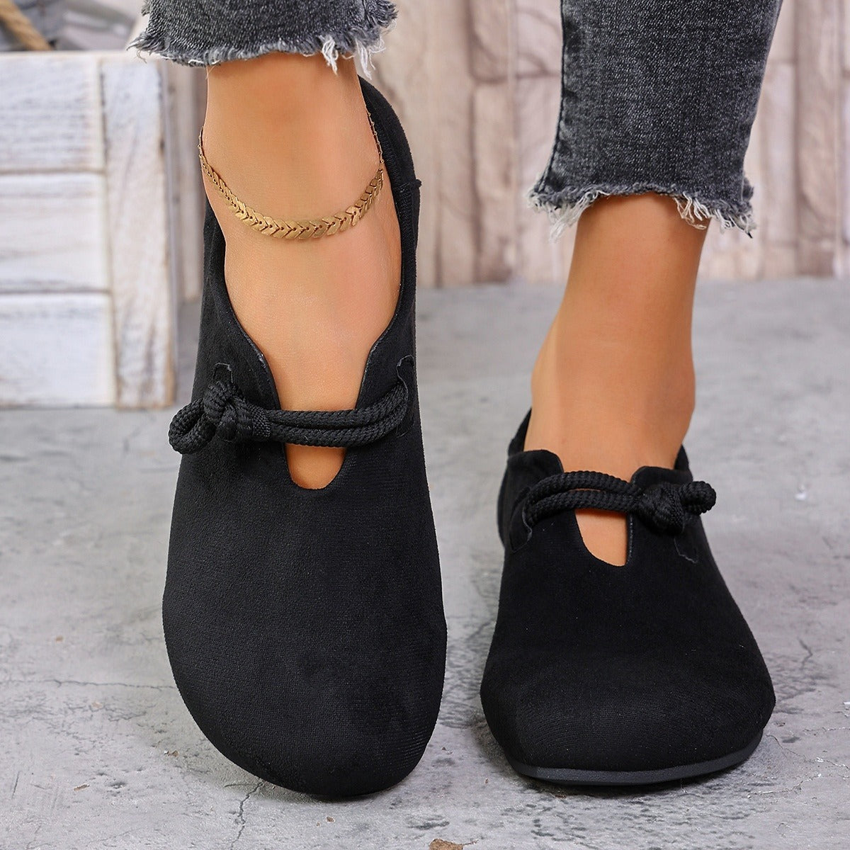 Zapatos planos mujer ante con diseño minimalista - Miriam
