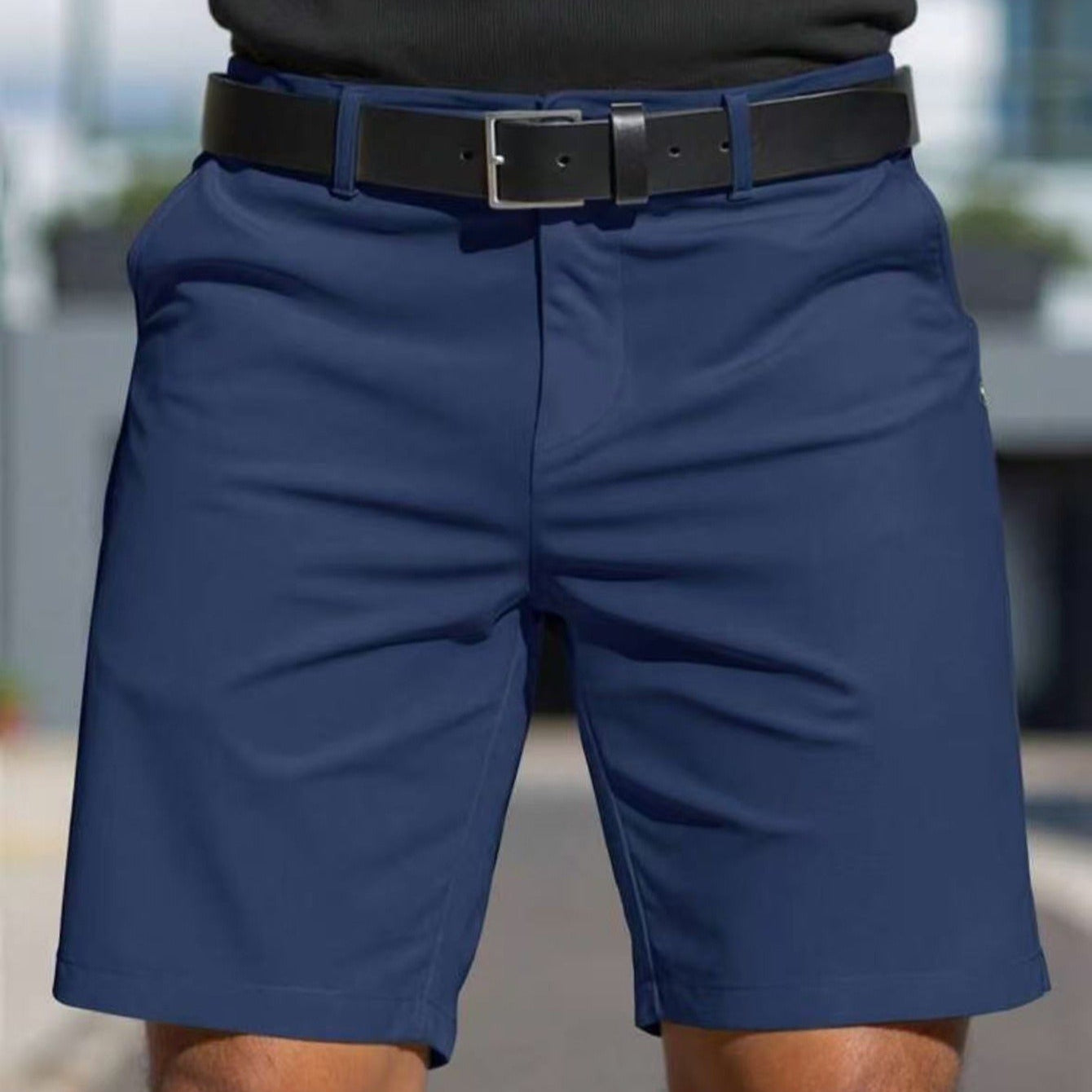 Pantalones cortos para hombre deportivos ajuste entallado tejido elástico - Ignacio