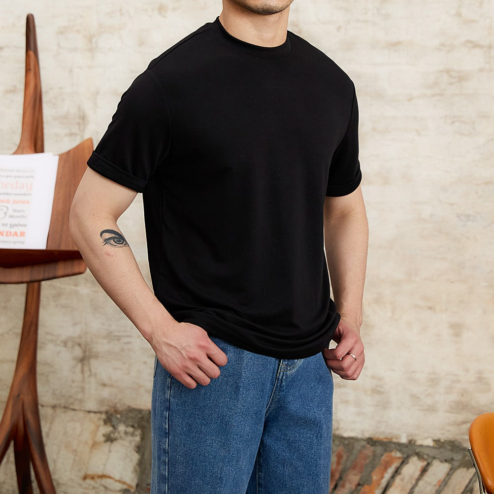 Camiseta para hombre tejido suave elástico corte clásico - Elías