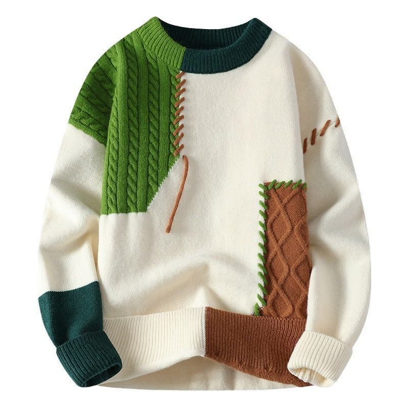 Suéter patchwork hombre - Renloch