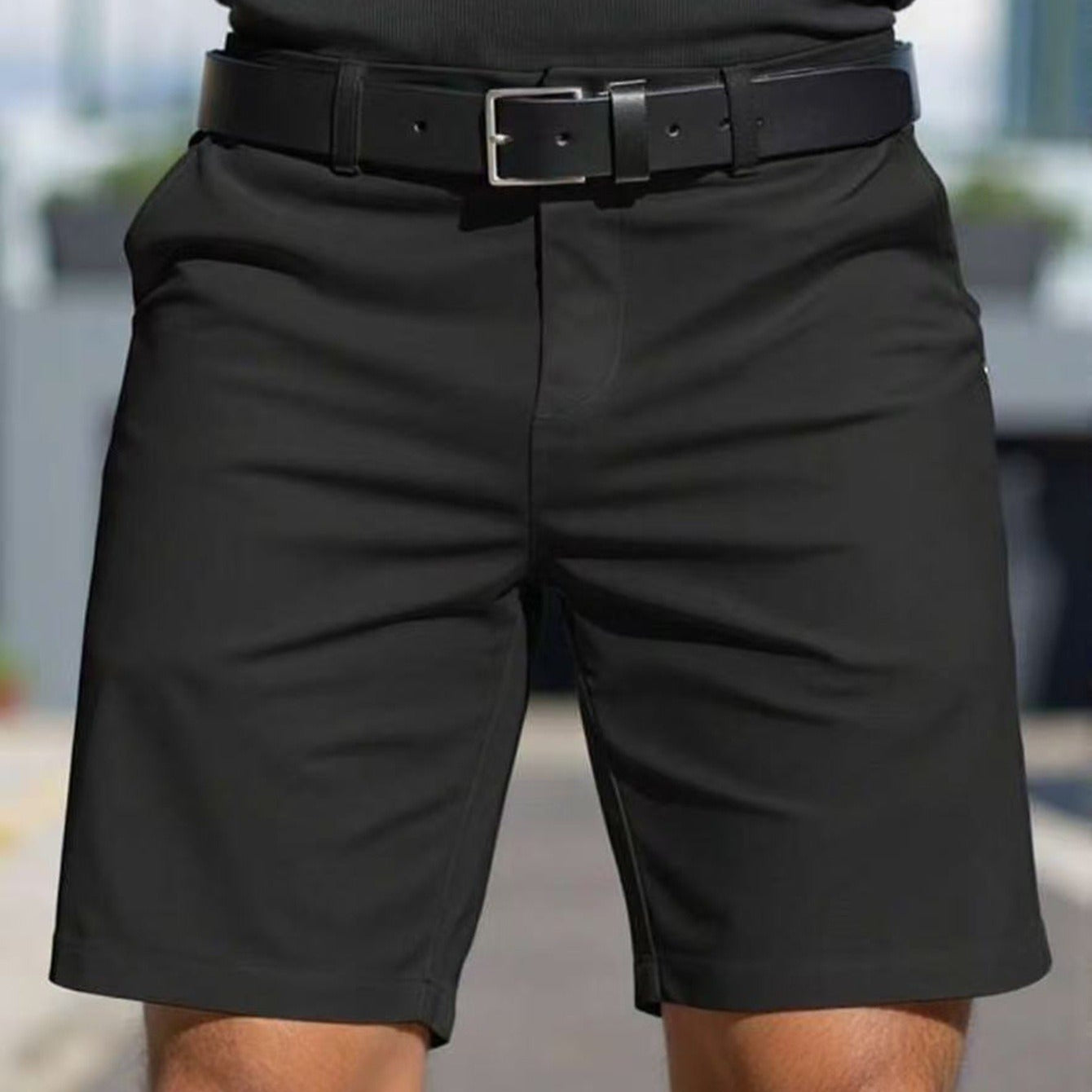 Pantalones cortos para hombre deportivos ajuste entallado tejido elástico - Ignacio