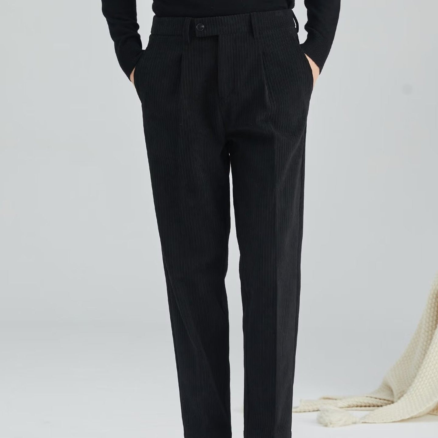 Pantalones hombre pana acanalada corte recto - Eddy