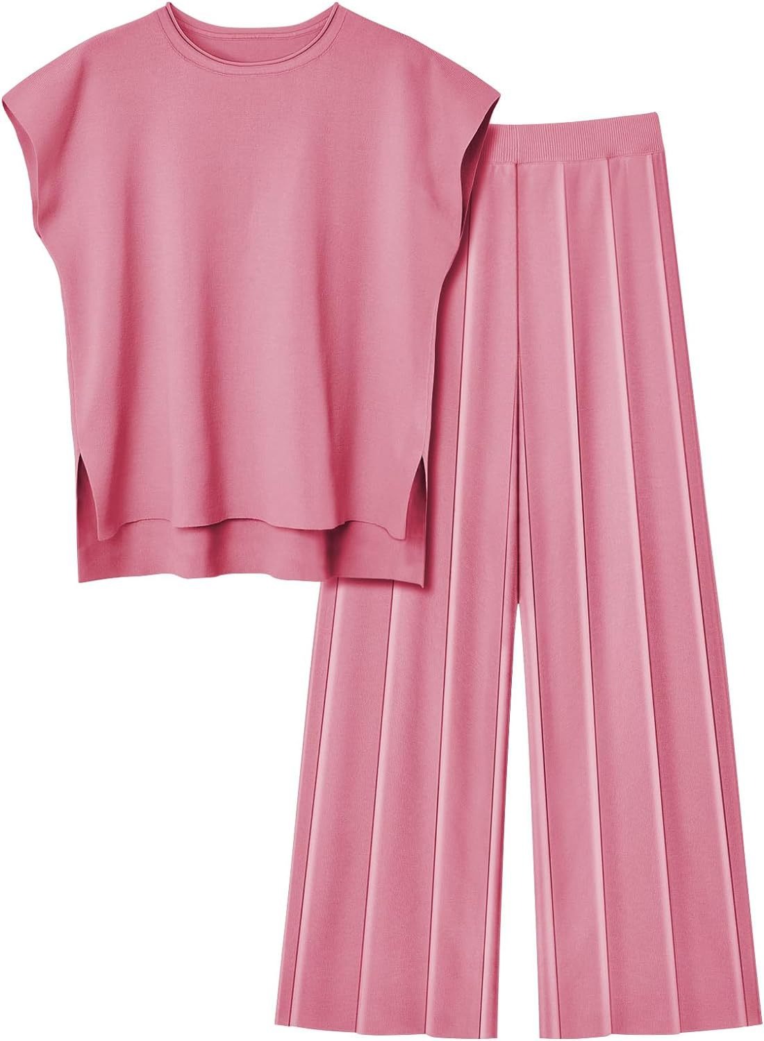 Conjunto fluido de top sin mangas y pantalón plisado - Oriane