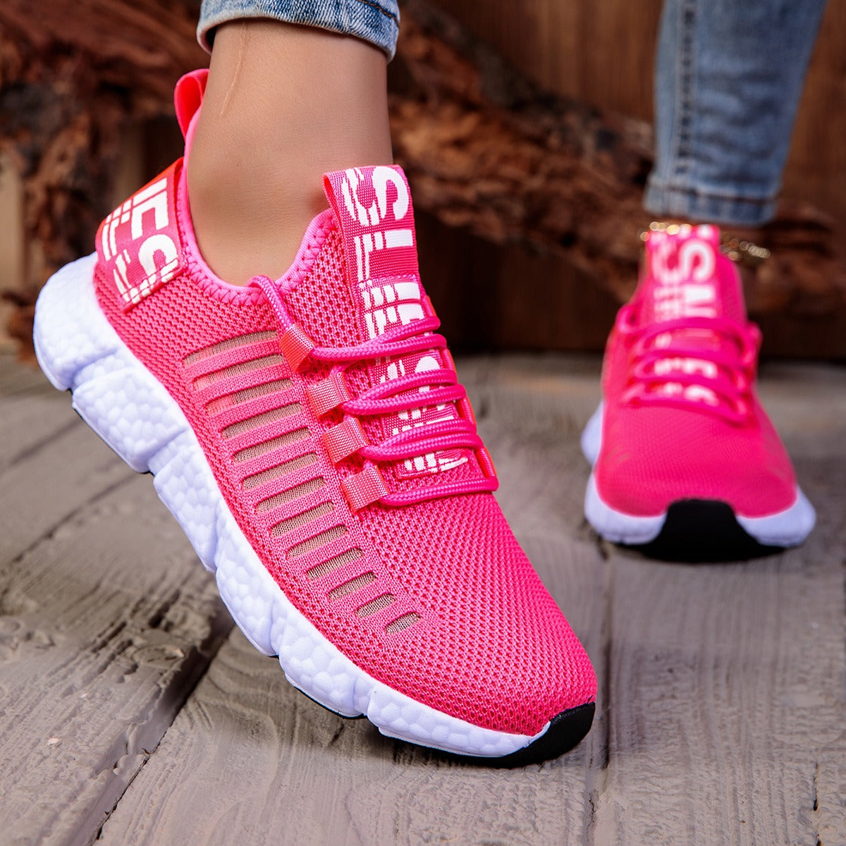 Zapatillas deportivas para mujer tejido transpirable suela ergonómica - Marisol