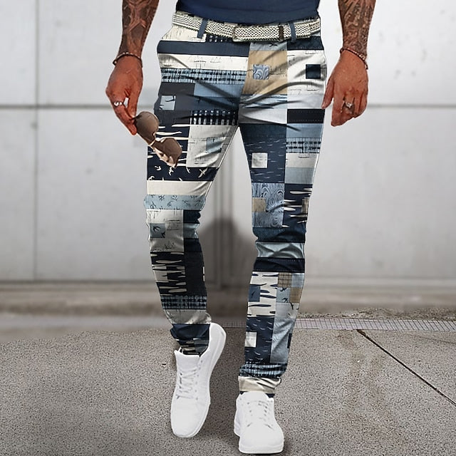 Veronto - Pantalones clásicos de verano patchwork para hombre