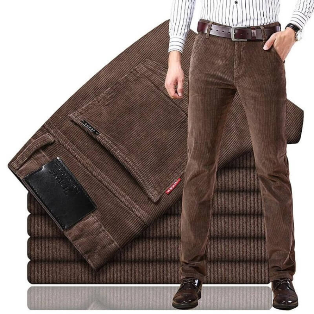 Rüdiger - Pantalones casual de pana para hombre