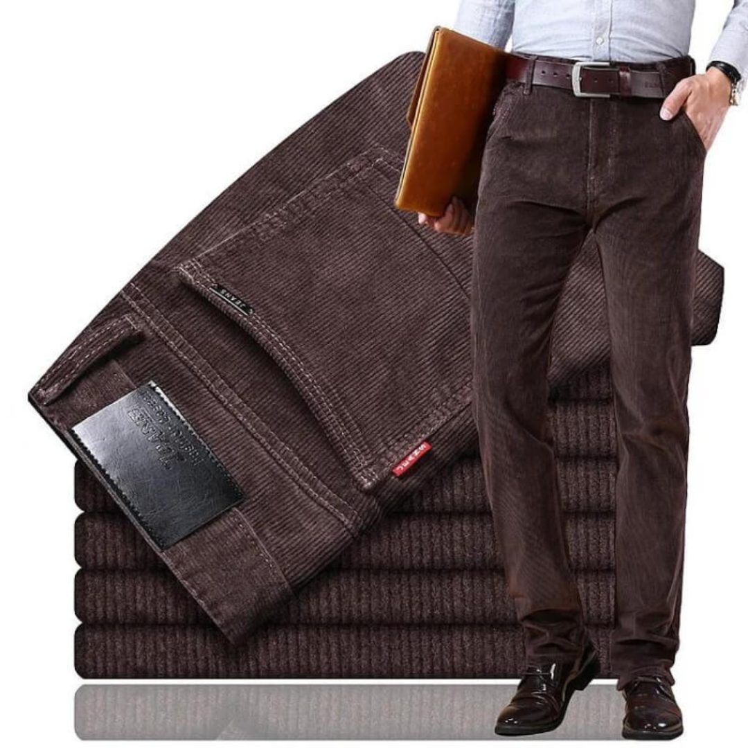 Rüdiger - Pantalones casual de pana para hombre