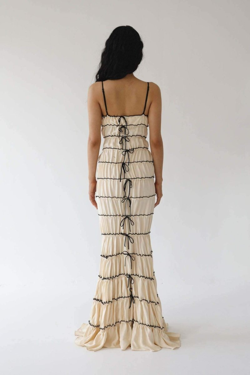 Addy - Vestido túnel con volantes