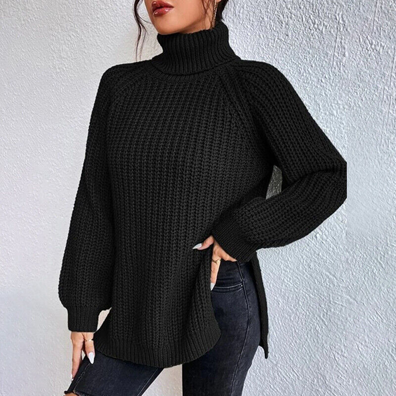 Estela - Jersey de cuello alto de punto grueso