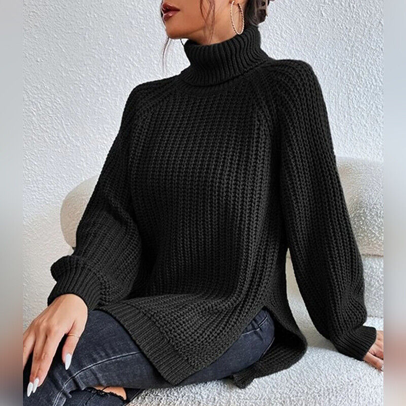Estela - Jersey de cuello alto de punto grueso