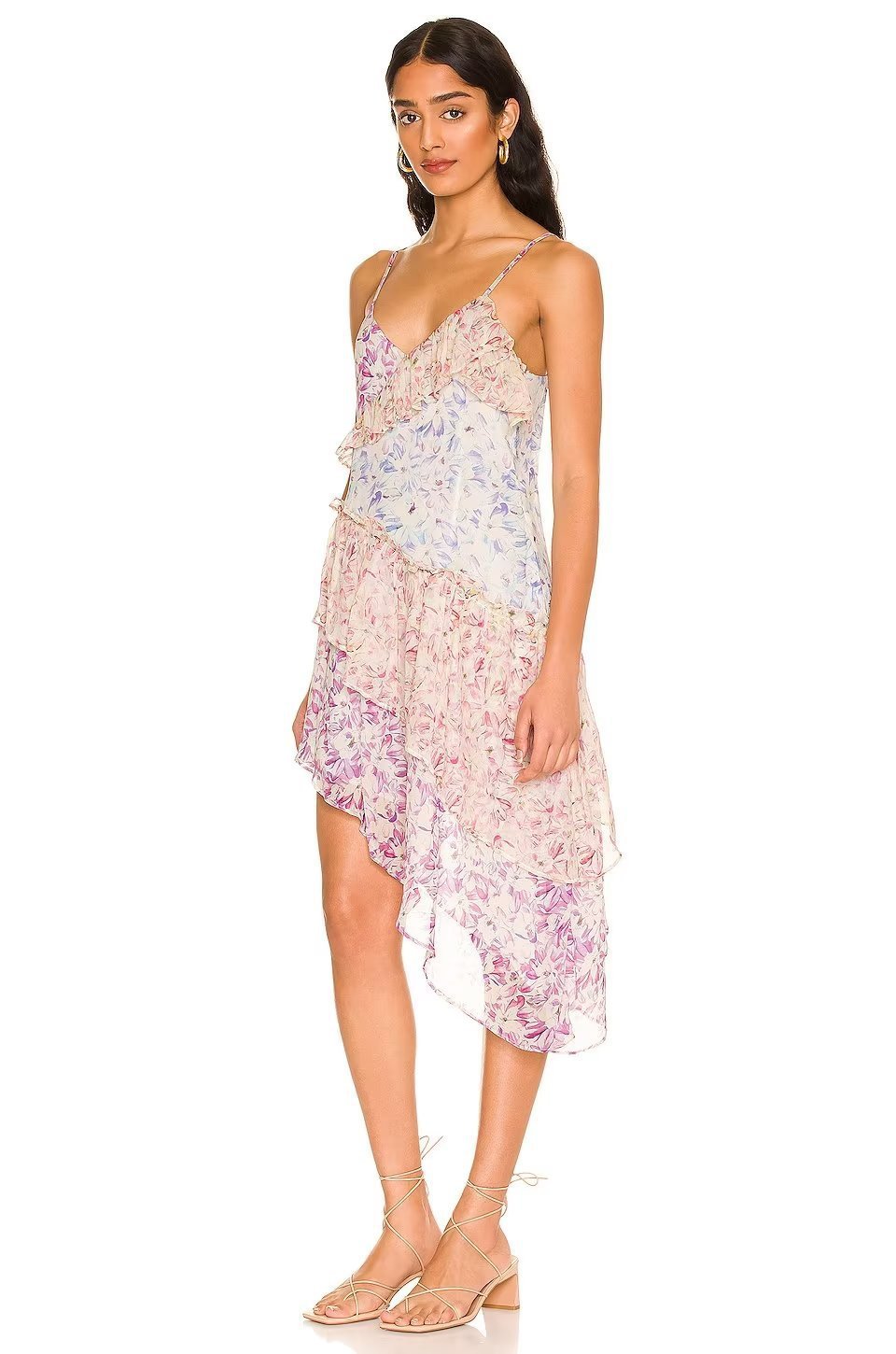 Melanie - Mini vestido de volantes con estampado