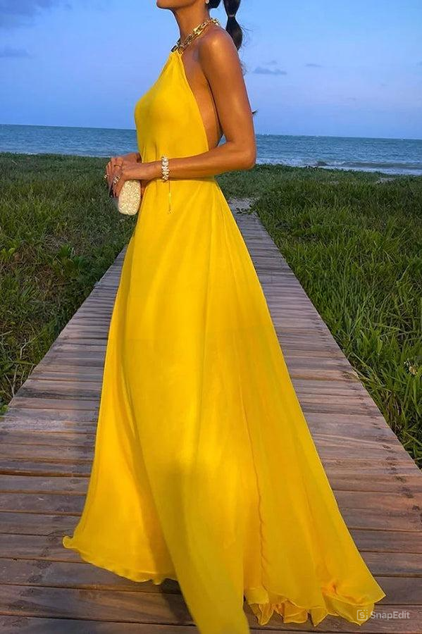 Sadie - Vestido elegante con tirantes al cuello