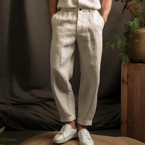 Pantalones Jonas de lino para hombre - Ligeros y transpirables