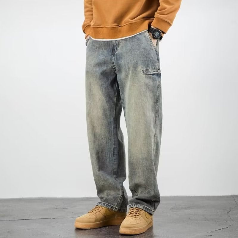 Zeon - Vaqueros de verano lavados de moda para hombre