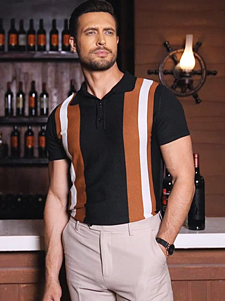 Alessando - Polo de Punto de Manga Corta vintage