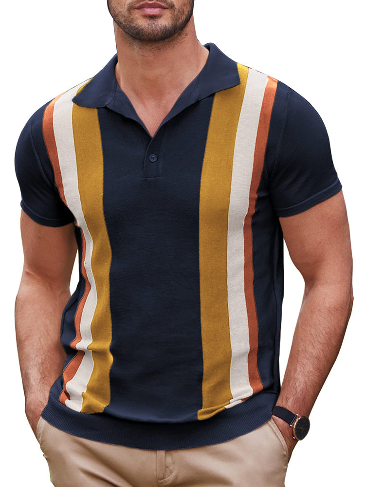 Alessando - Polo de Punto de Manga Corta vintage