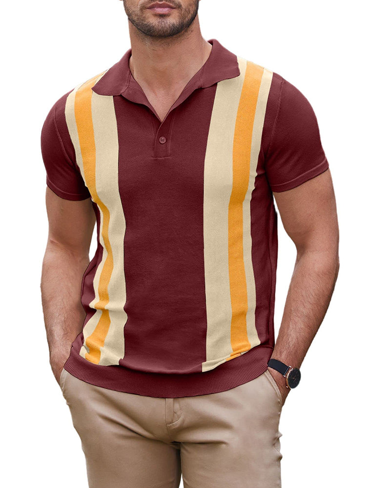 Alessando - Polo de Punto de Manga Corta vintage