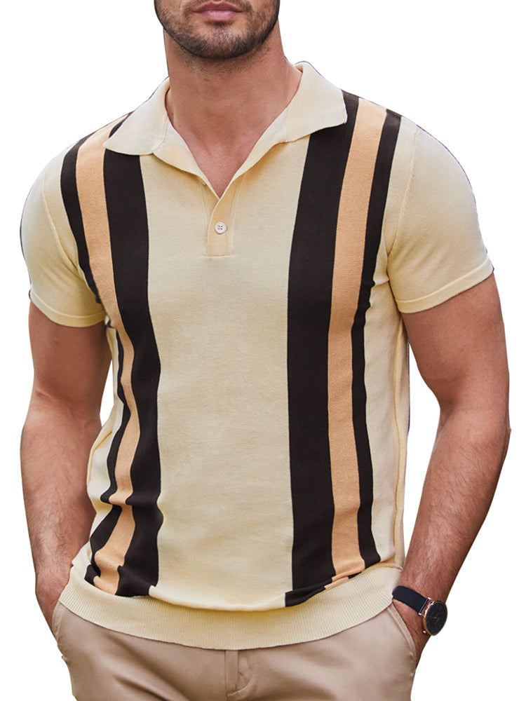 Alessando - Polo de Punto de Manga Corta vintage